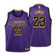 Youth Lakers Lebron James City Purple Jersey