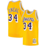 Shaquille O'Neal Los Angeles Lakers Mitchell & Ness 1996/97 Hardwood Classics Jersey - Gold