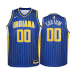 Indiana Pacers Custom 2020-21 City Edition Blue Youth Jersey - New Uniform