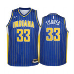 Indiana Pacers Myles Turner 2020-21 City Edition Blue Youth Jersey - New Uniform