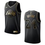 Men's Los Angeles Lakers #24 Kobe Bryant Golden Edition Jersey - Black