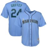 Ken Griffey Jr. Seattle Mariners Majestic Official Cool Base Player Jersey - Light Blue