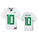 Oregon Ducks #10 Untouchable White Youth Jersey