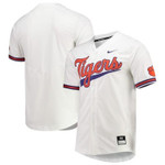 Clemson Tigers Vapor Untouchable Elite Full-Button Baseball Jersey - White