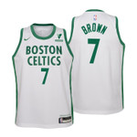 2020-21 Celtics City Jersey Jaylen Brown White Youth