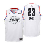 Youth 2019 NBA All-Star Lakers #23 LeBron James White Jersey