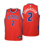 2021-22 Pistons Cade Cunningham 75th Anniversary City Youth Jersey