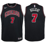 Youth Bulls Justin Holiday Black Jersey - Statement Edition
