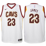 Youth Cavaliers LeBron James White Jersey-Association Edition