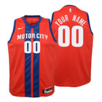 Youth Pistons Custom City Red Jersey