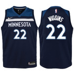 Youth Timberwolves Andrew Wiggins Navy Jersey-Icon Edition