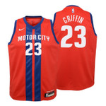 Youth Pistons Blake Griffin City Red Jersey
