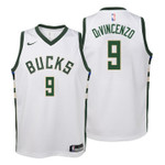 Youth Bucks Donte DiVincenzo Association White Jersey