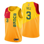 Youth Bucks George Hill City Edition Yellow Jersey