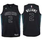 Youth Hornets Marvin Williams Black Jersey - City Edition Edition