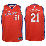 Youth 76ers Joel Embiid Red Jersey - Statement Edition