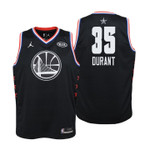 Youth 2019 NBA All-Star Warriors #35 Kevin Durant Black Jersey