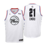 Youth 2019 NBA All-Star 76ers #21 Joel Embiid White Jersey