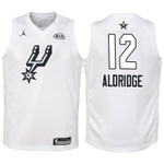 Youth 2018 NBA All-Star Spurs LaMarcus Aldridge White Jersey