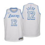 2020-21 Lakers City Jersey Devontae Cacok White Youth