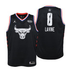 Youth 2019 NBA All-Star Bulls #8 Zach LaVine Black Jersey