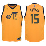 Youth Jazz Derrick Favors Yellow Jersey - Statement Edition
