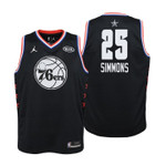 Youth 2019 NBA All-Star 76ers #25 Ben Simmons Black Jersey
