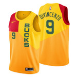 Youth Bucks Donte DiVincenzo City Edition Yellow Jersey
