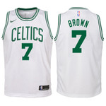 Youth Celtics Jaylen Brown White Jersey-Association Edition