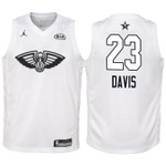 Youth 2018 NBA All-Star Pelicans Anthony Davis White Jersey