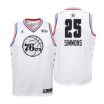 Youth 2019 NBA All-Star 76ers #25 Ben Simmons White Jersey