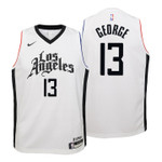 Youth Clippers Paul George City White Jersey