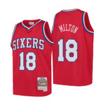 Youth Shake Milton Throwback 76ers Red Mitchell & Nes Jersey