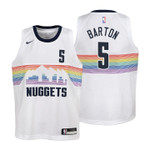 Youth Nuggets Will Barton City Edition White Jersey
