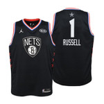 Youth 2019 NBA All-Star Nets #1 D'Angelo Russell Black Jersey