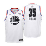 Youth 2019 NBA All-Star Warriors #35 Kevin Durant White Jersey