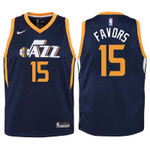 Youth Jazz Derrick Favors Navy Jersey-Icon Edition