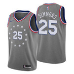 Youth 76ers Ben Simmons City Edition Gray Jersey