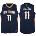 Youth Pelicans Jrue Holiday Navy Jersey-Icon Edition