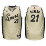 Youth 2015 Spurs #21 Tim Duncan Cream Christams Jersey