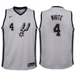 Youth Spurs Derrick White Gray Jersey-Statement Edition