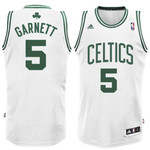 Youth Celtics #5 Kevin Garnett Swingman White Jersey