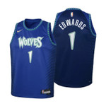 2021-22 Timberwolves Anthony Edwards 75th Anniversary City Youth Jersey