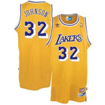 Youth Lakers #32 Magic Johnson Hardwood Classics Gold Jersey