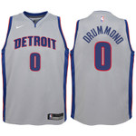 Youth Pistons Andre Drummond Gray Jersey-Statement Edition