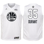 Youth 2018 NBA All-Star Warriors Kevin Durant White Jersey