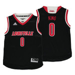 NCAA Louisville Cardinals V.J. King Youth Black Jersey