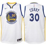 Youth Warriors Stephen Curry White Jersey-Association Edition