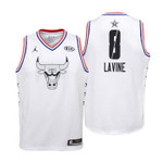 Youth 2019 NBA All-Star Bulls #8 Zach LaVine White Jersey