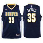 Youth Nuggets Kenneth Faried Navy Jersey-Icon Edition